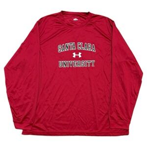 Men's Red Under Armour Santa Clara‎ University Broncos Long Sleeve Size XXL